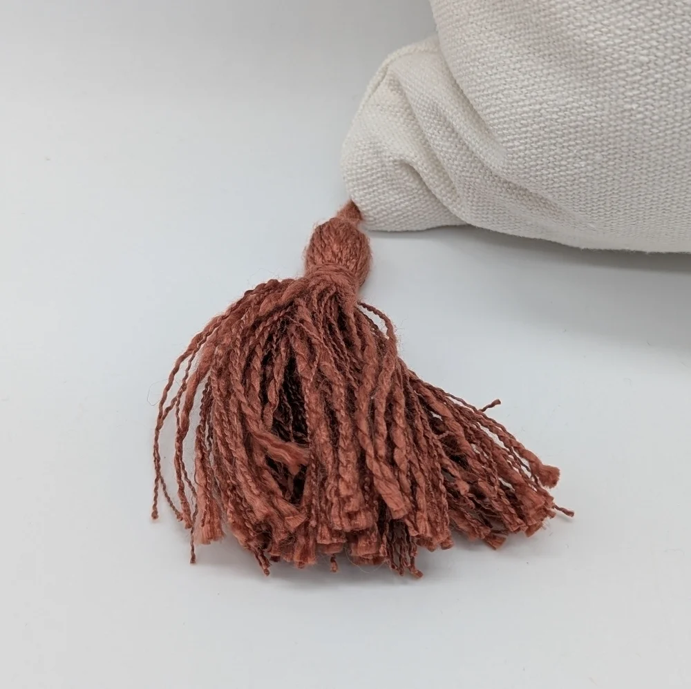 ✨3/$15 Hey Pumpkin White Burnt Red/Orange Embroidered Fall Autumn Throw Pillow